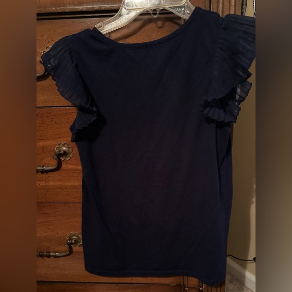 Crown & Ivy Navy Flamingo Tee —Girls Sz XL ( 14-16) - Picture 2 of 5